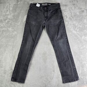 Levis Strauss Signature Jeans Womens 34x30 (fits 32x28) Black Denim Grunge